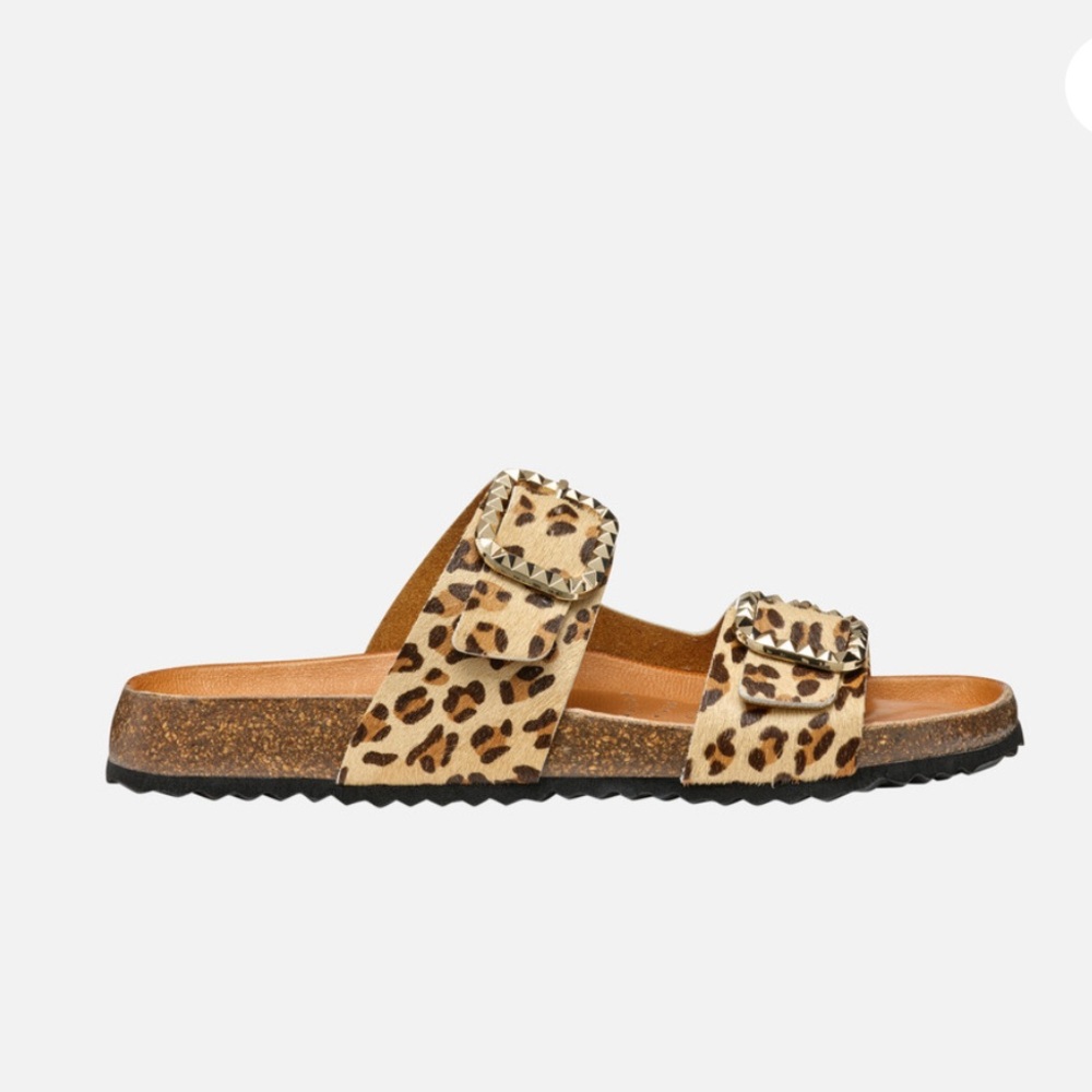 GEOX Leopard Print Slides